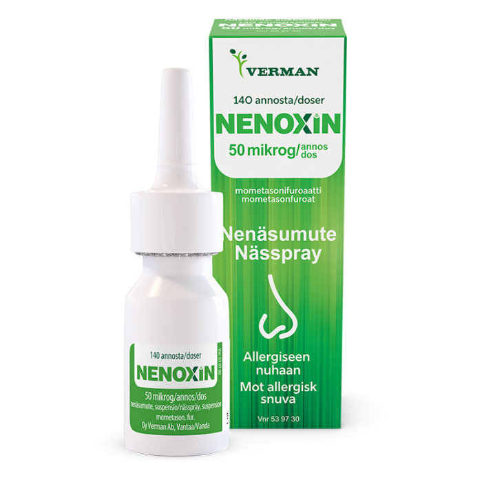 NENOXIN nenäsumute, suspensio 50 mikrog/annos 140 annosta kuva 2