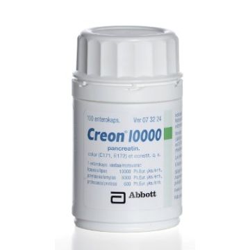 CREON 10 000 enterokapseli, kova 100 kpl