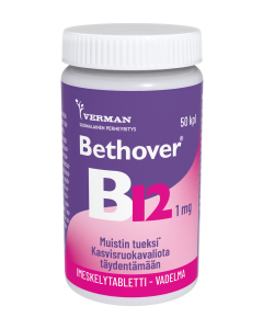 Bethover B12 1 mg Vadelma 50 TABL