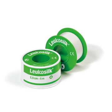 LEUKOSILK TEIPPI 2,50CMX5M SUOJAKOTELOLLA 1 kpl