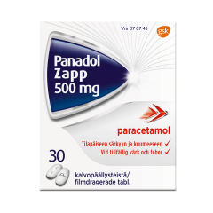 PANADOL ZAPP tabletti, kalvopäällysteinen 500 mg 30 fol