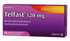 TELFAST 120 mg tabl, kalvopääll 10 fol