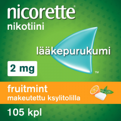 NICORETTE FRUITMINT 2 mg lääkepurukumi 105 fol