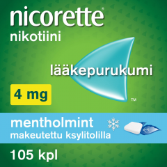 NICORETTE MENTHOLMINT 4 mg lääkepurukumi 105 fol