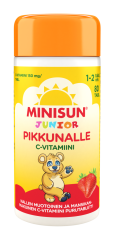 Minisun Junior C-vitamiini mansikka 80 tabl